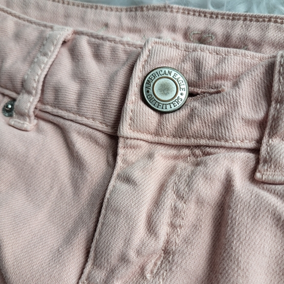 American Eagle Light Pink Jean Shorts Short Ladies - Picture 2 of 9